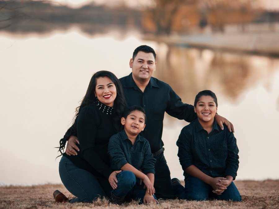 Família feliz nos Estados Unidos